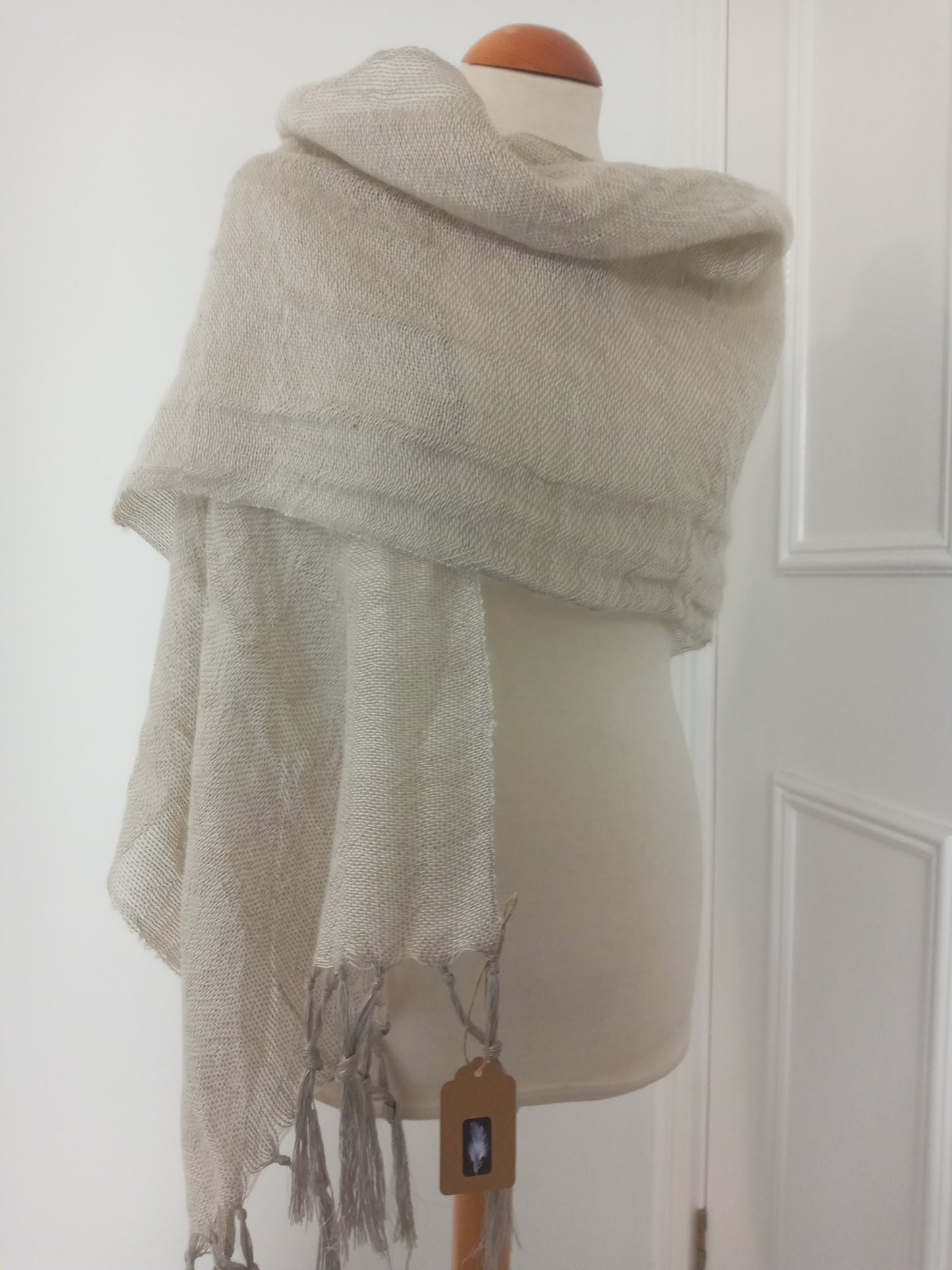 Pure White Silver Voile Wrap