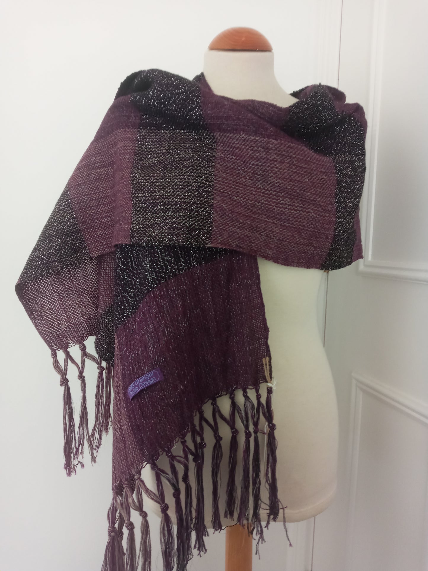 Deep Purple Silver Cosmia Textile