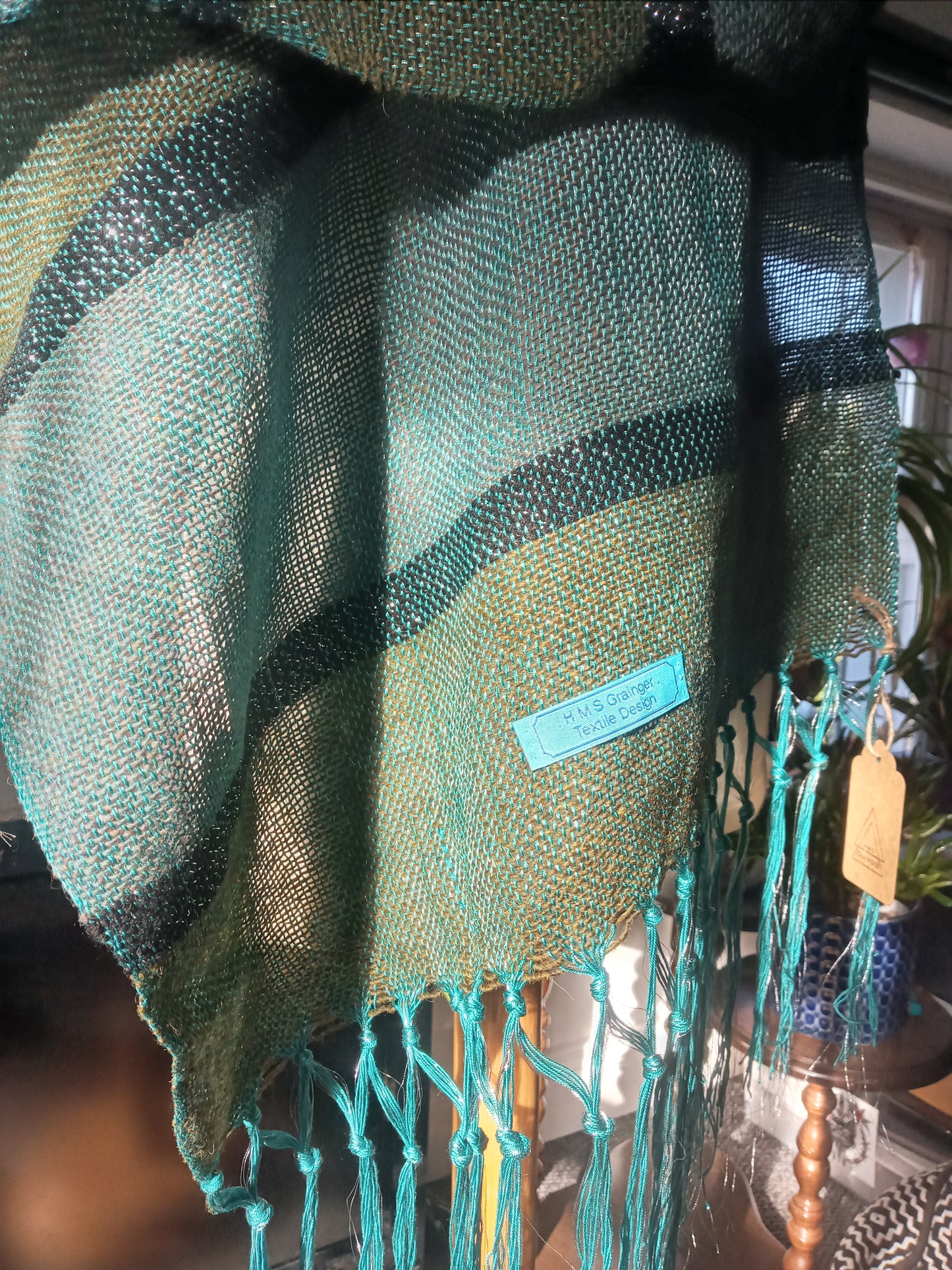 Donegal Cosmia Teal Silver Wrap