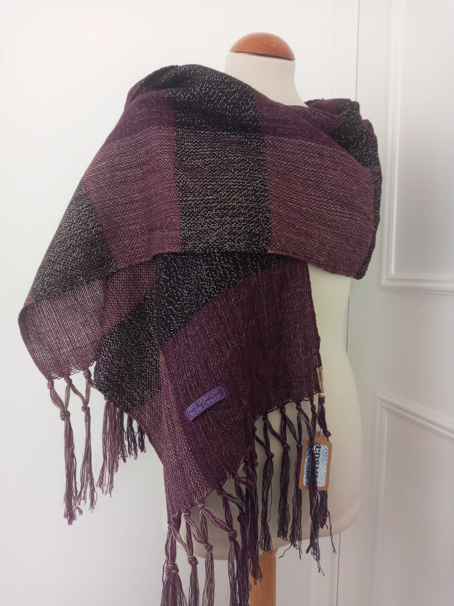 Deep Purple Silver Cosmia Textile