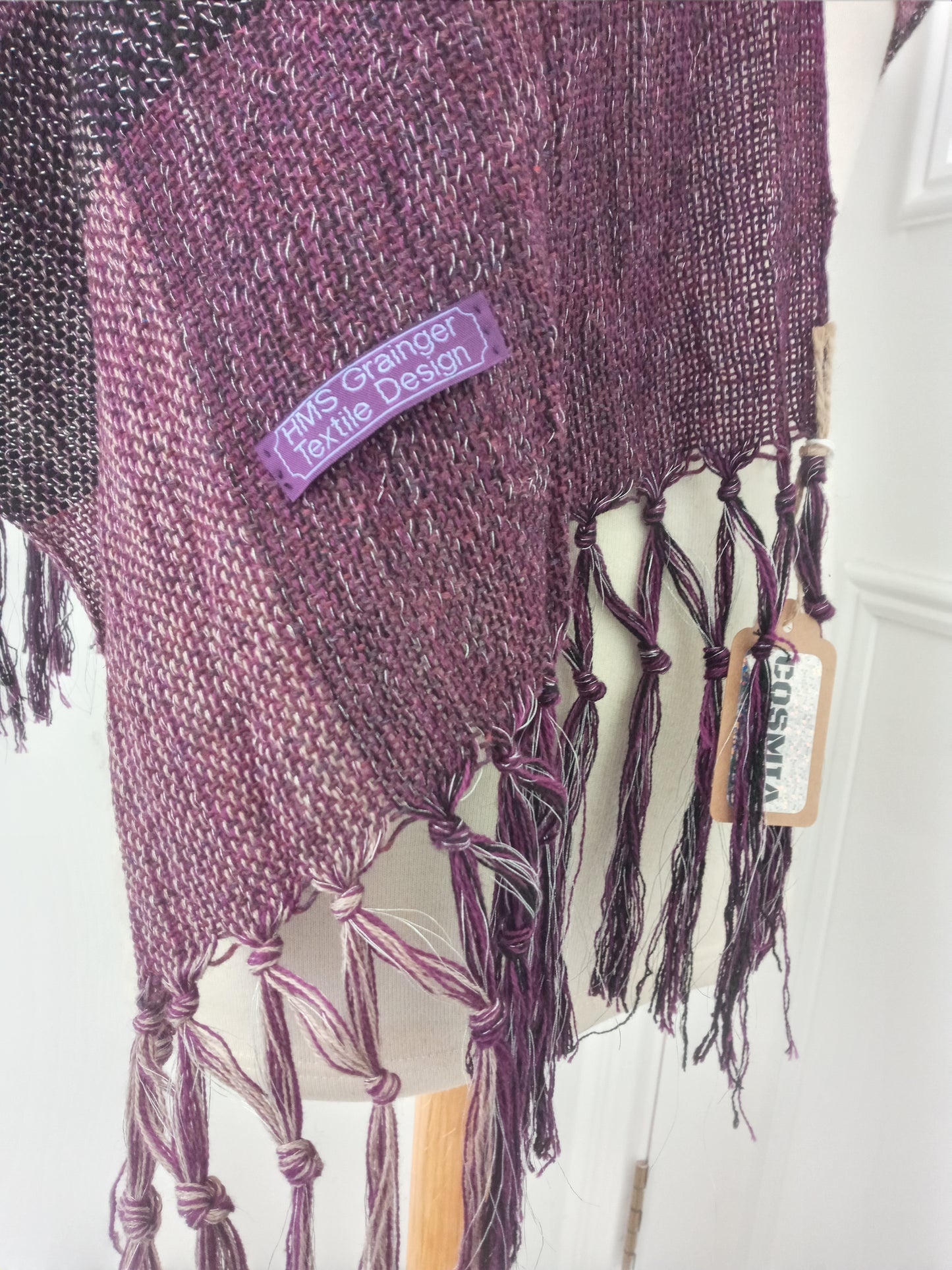Deep Purple Silver Cosmia Textile