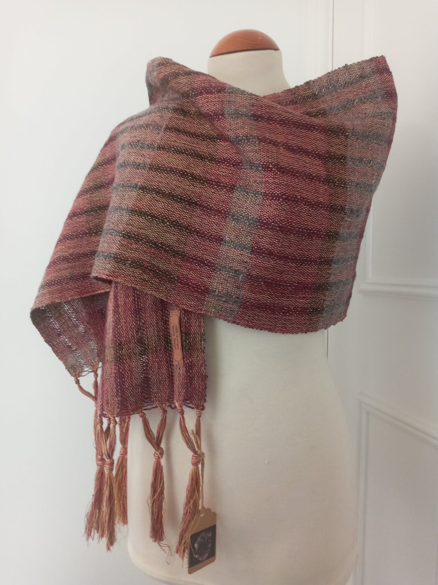 Ethnic Gold Pink Scarf