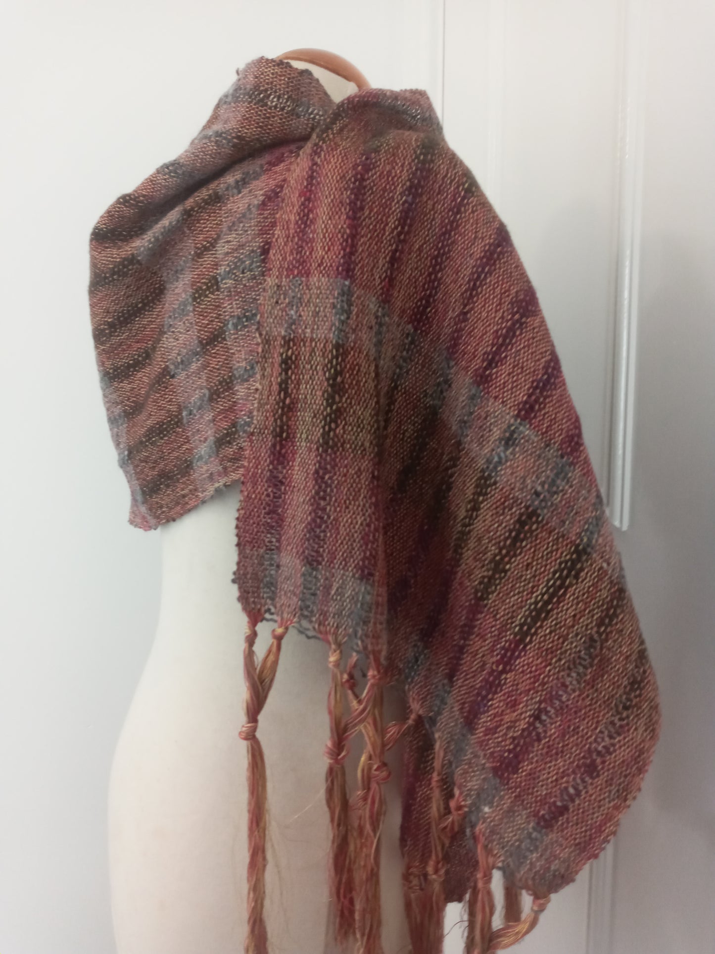 Ethnic Gold Pink Scarf