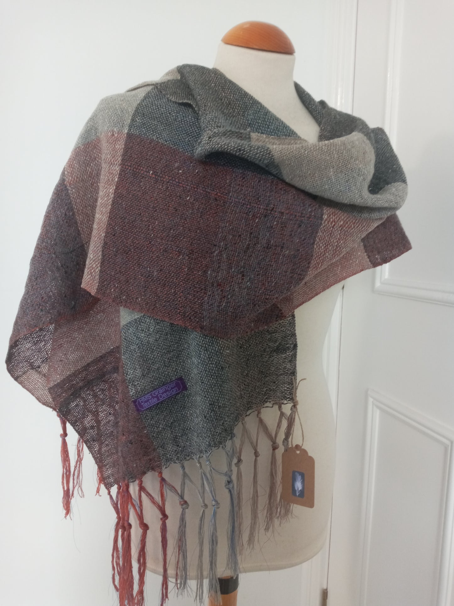 Ethnic Cubist Autumnal Scarf