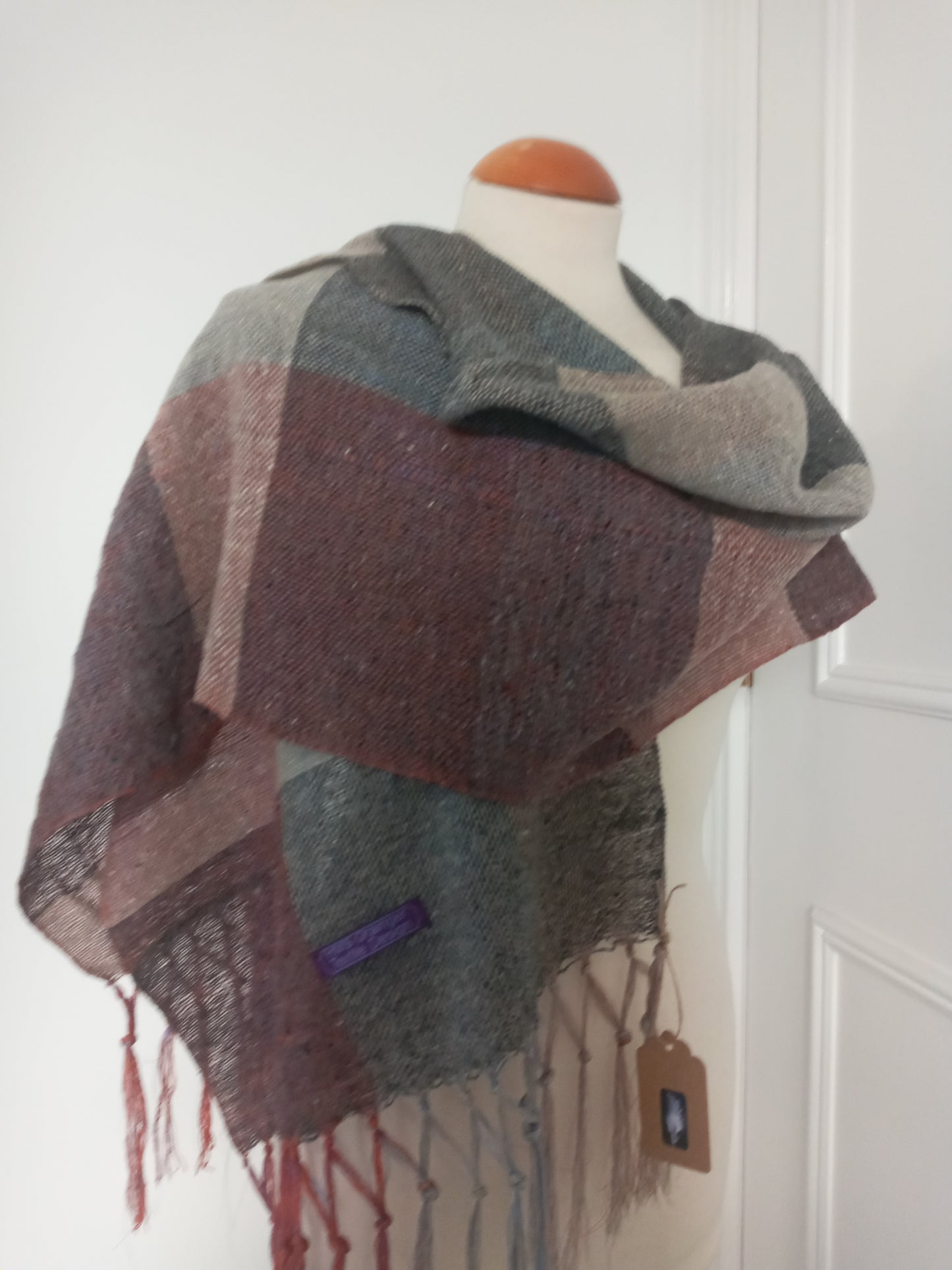 Ethnic Cubist Autumnal Scarf