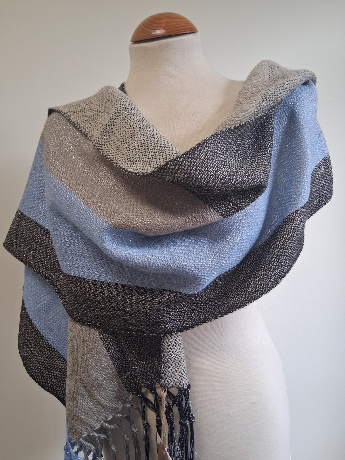 Irish Silver Aqua Blue Scarf