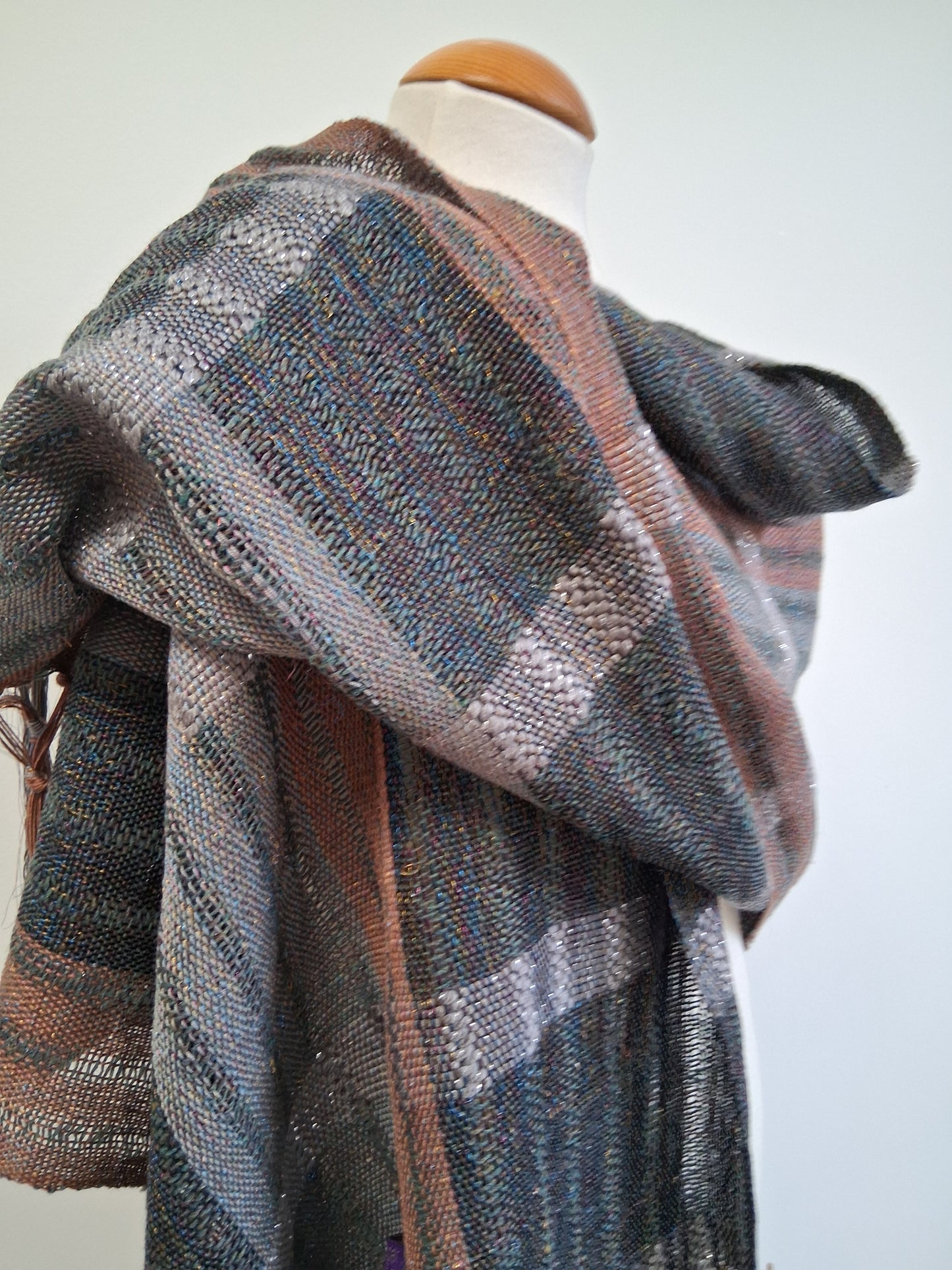 Gunmetal Hazel Silver Wrap