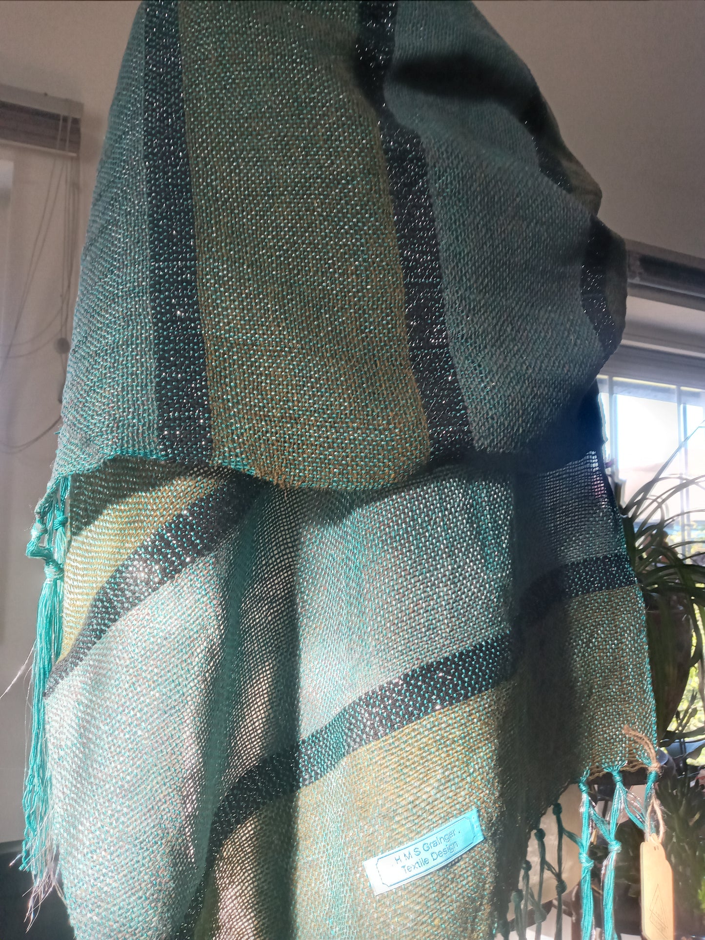 Donegal Cosmia Teal Silver Wrap