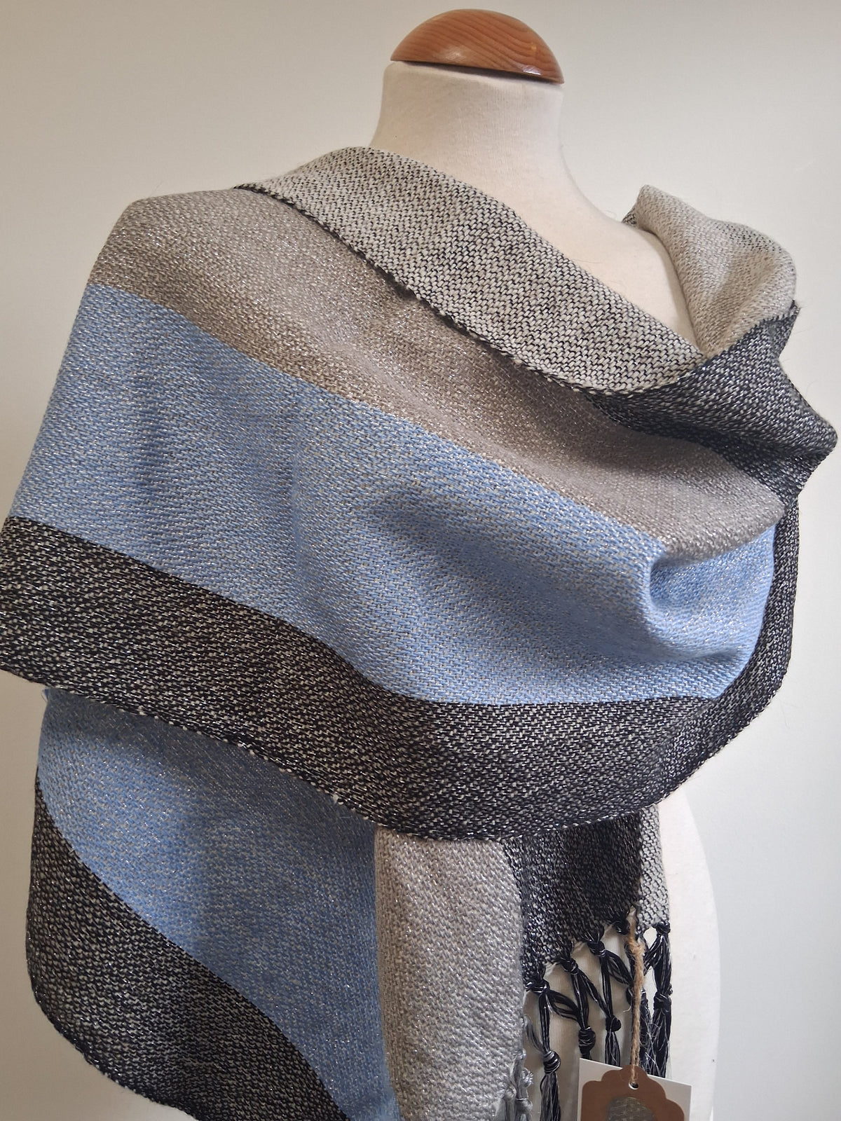 Irish Silver Aqua Blue Scarf