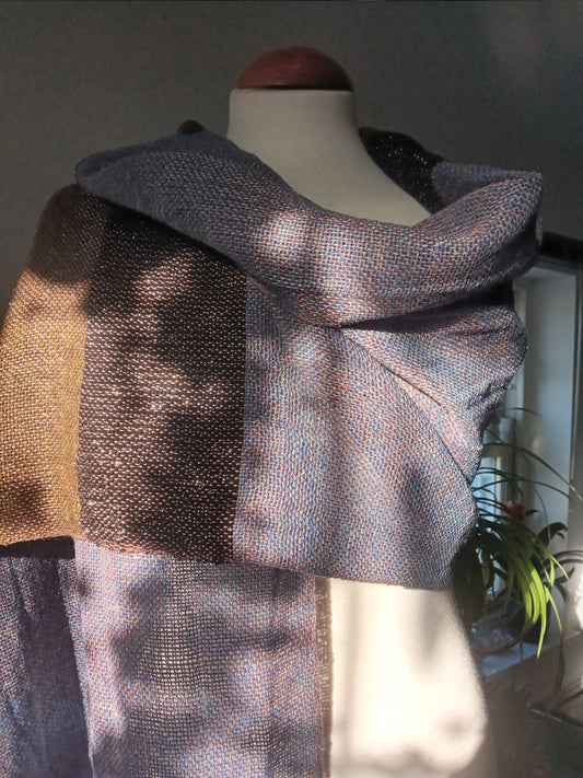 Denim Khaki Silver Wrap