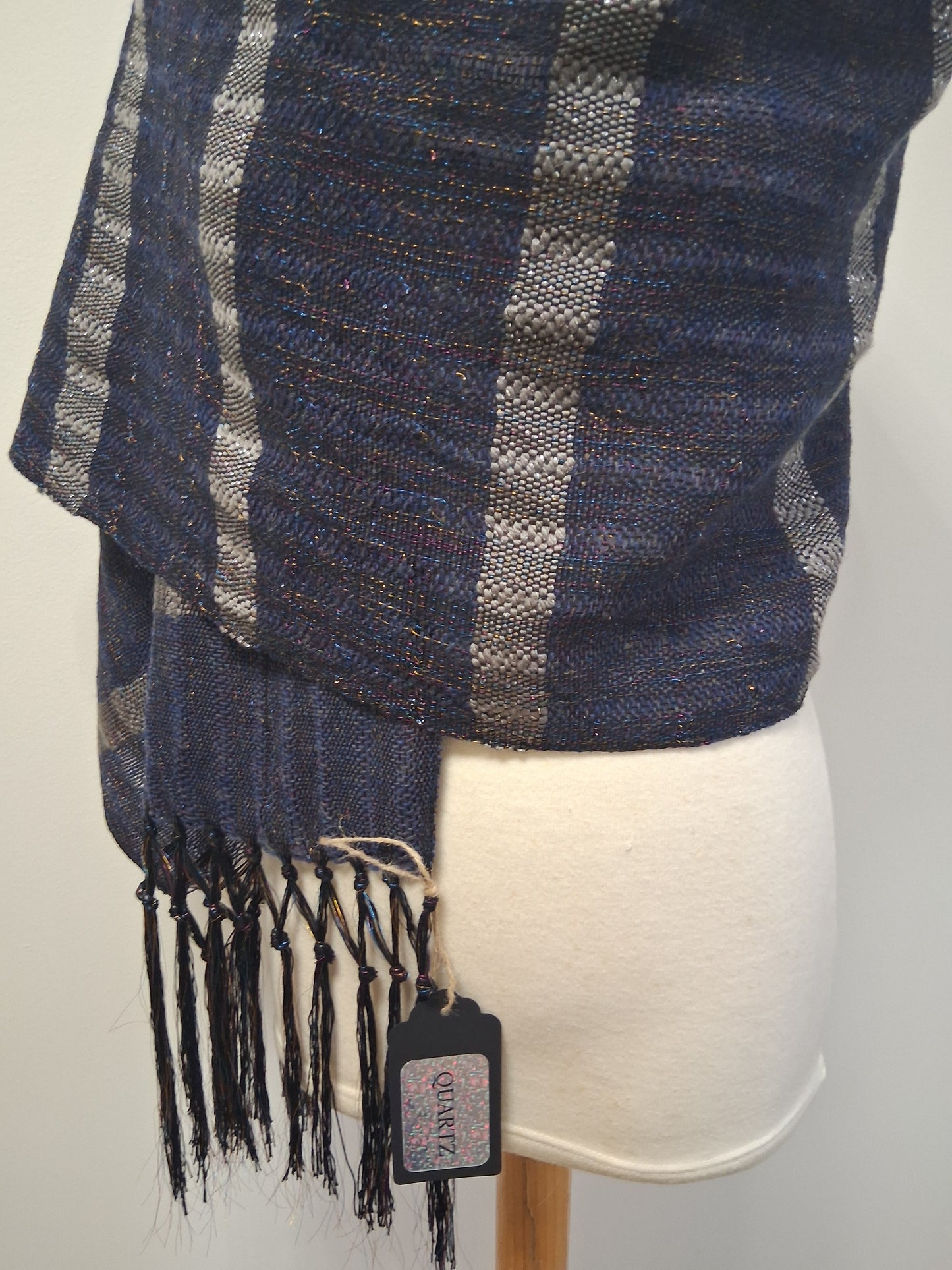 Navy Titanium Silver Wrap
