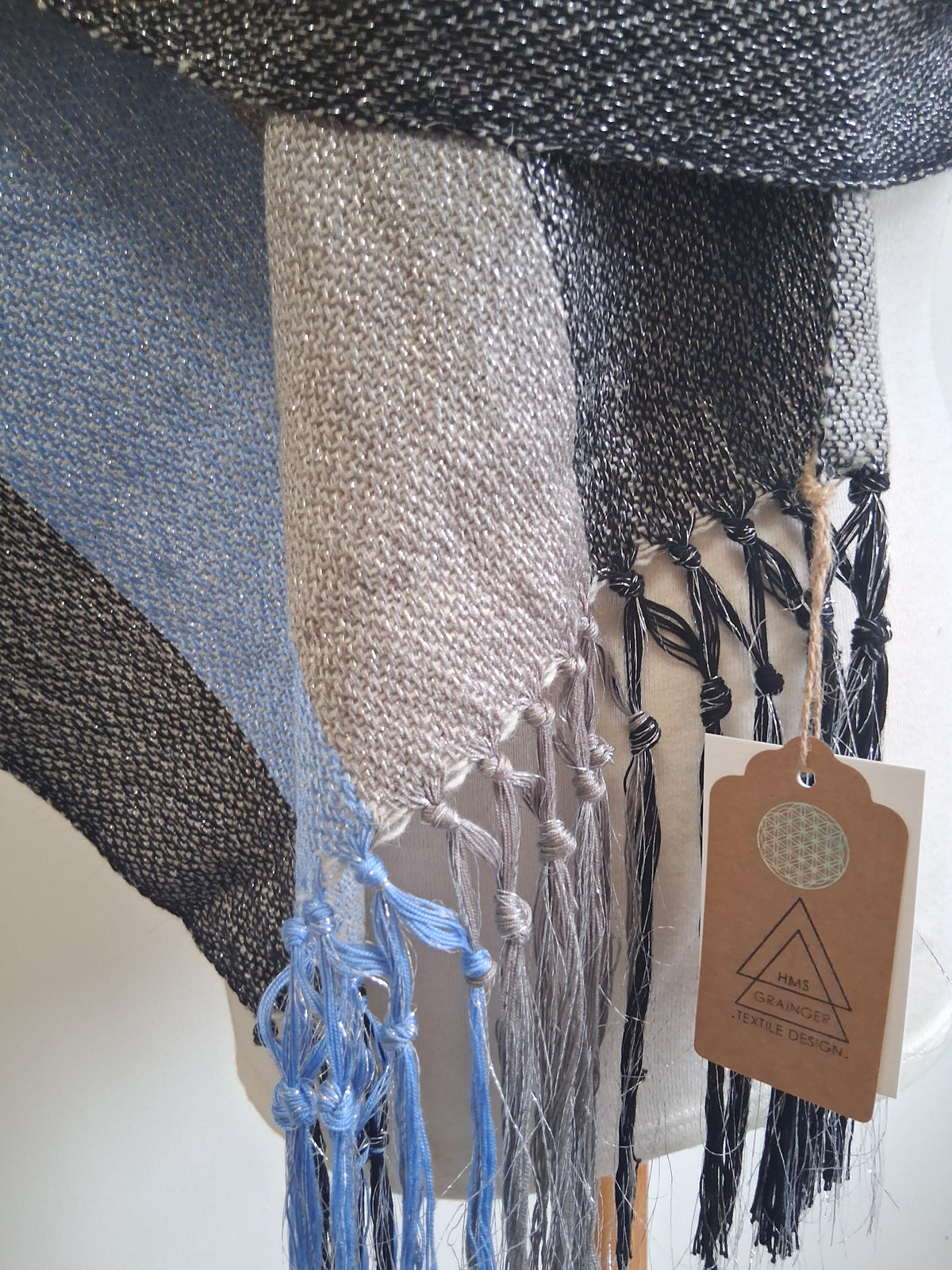 Irish Silver Aqua Blue Scarf