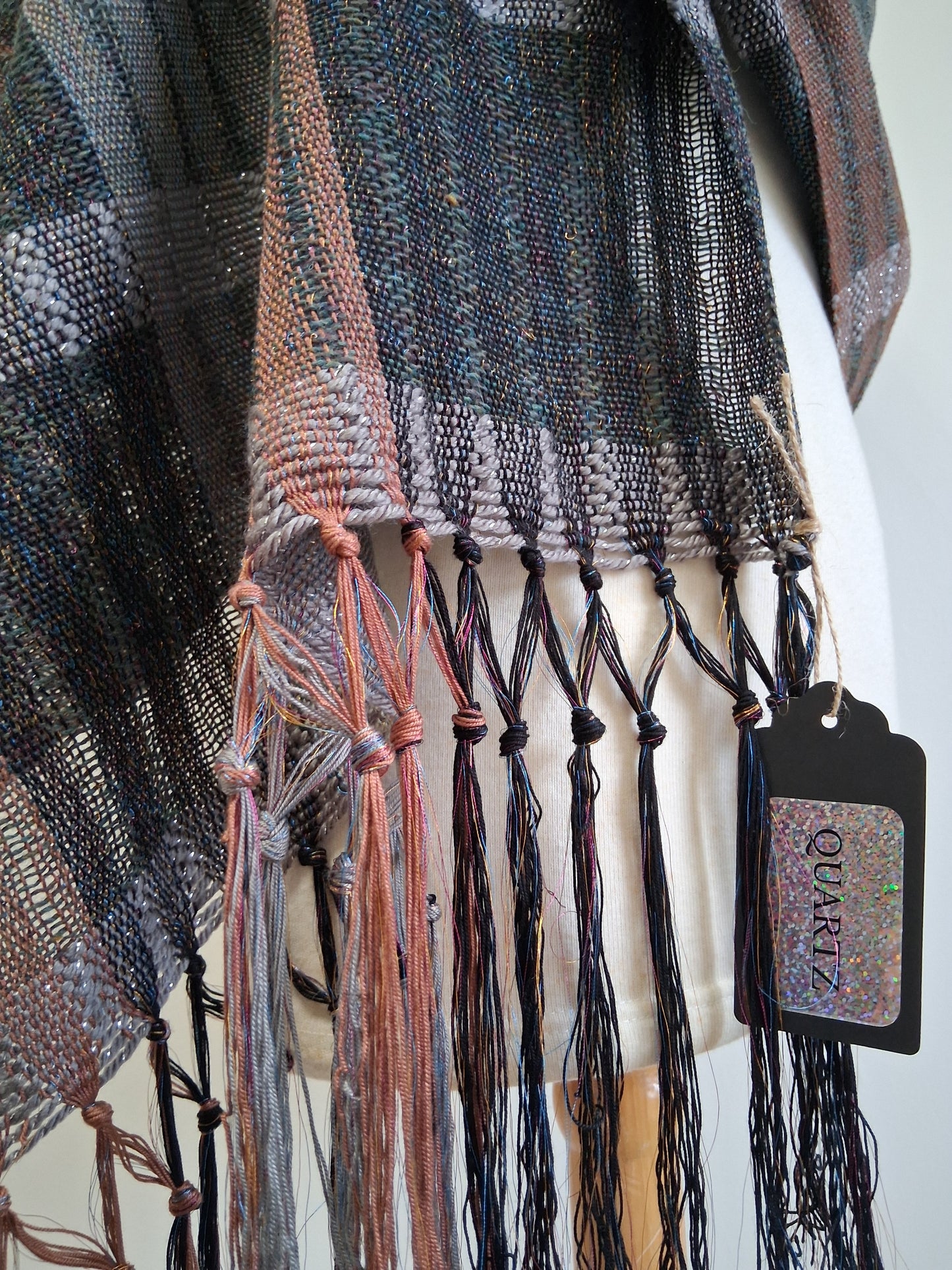 Gunmetal Hazel Silver Wrap