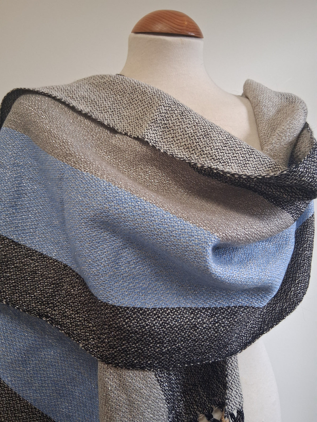 Irish Silver Aqua Blue Scarf