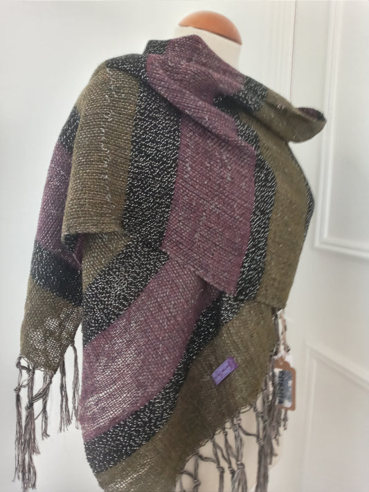 Silver Khaki Mulberry Textile