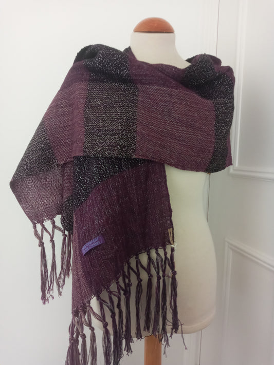 Deep Purple Silver Cosmia Textile