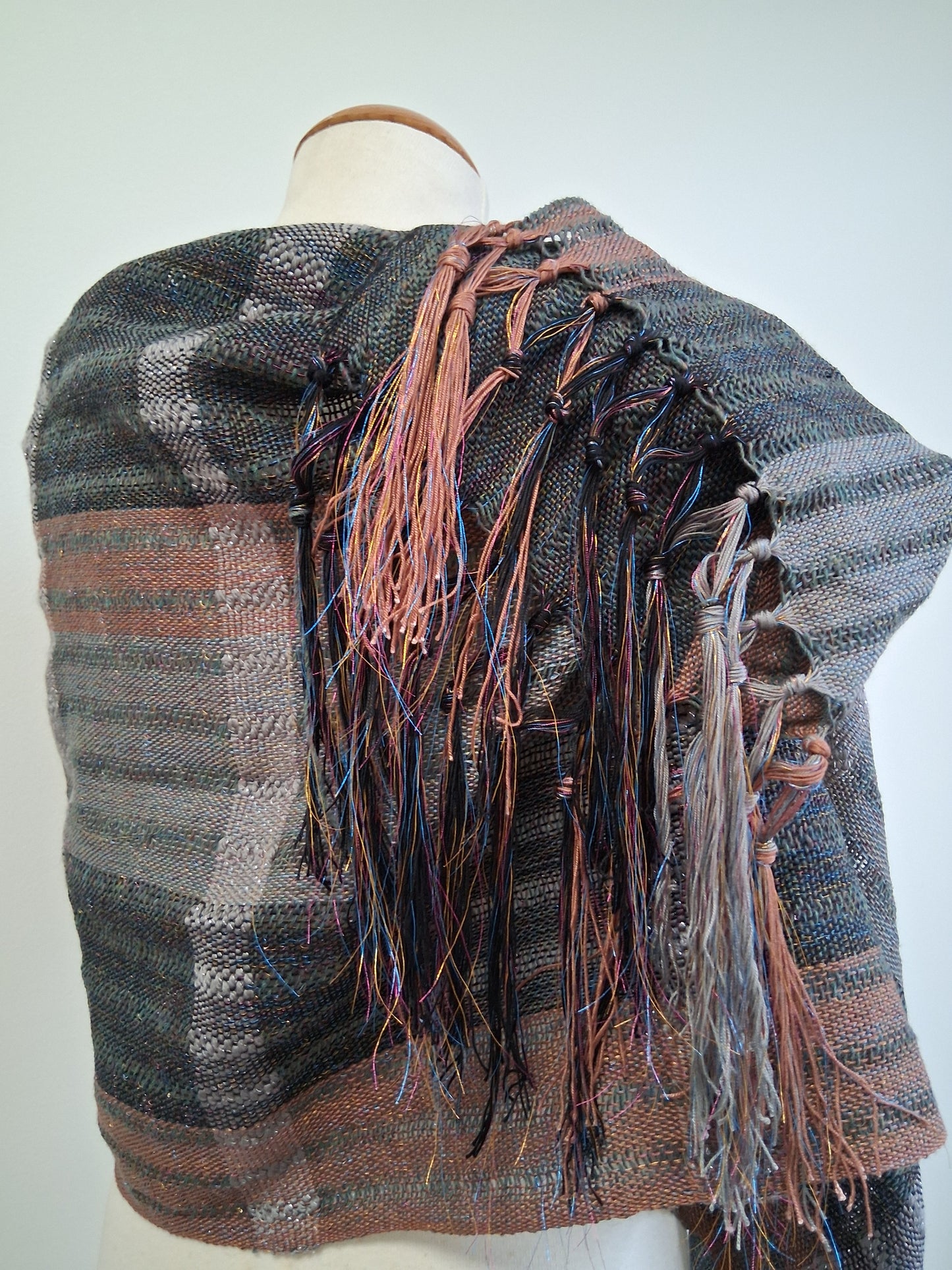 Gunmetal Hazel Silver Wrap