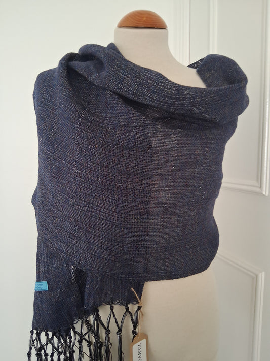 Deep Midnight Navy Silver Wrap