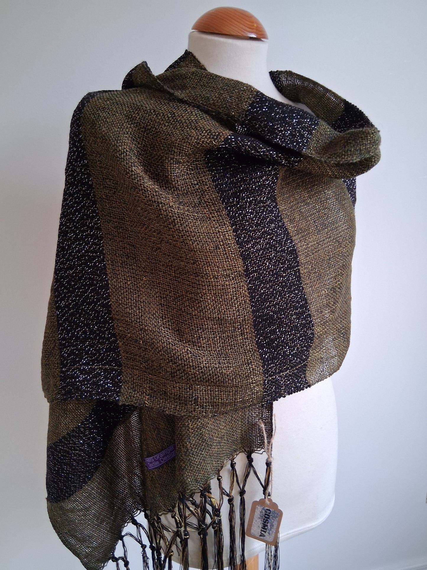 Cosmia Khaki Golden Noir Wrap