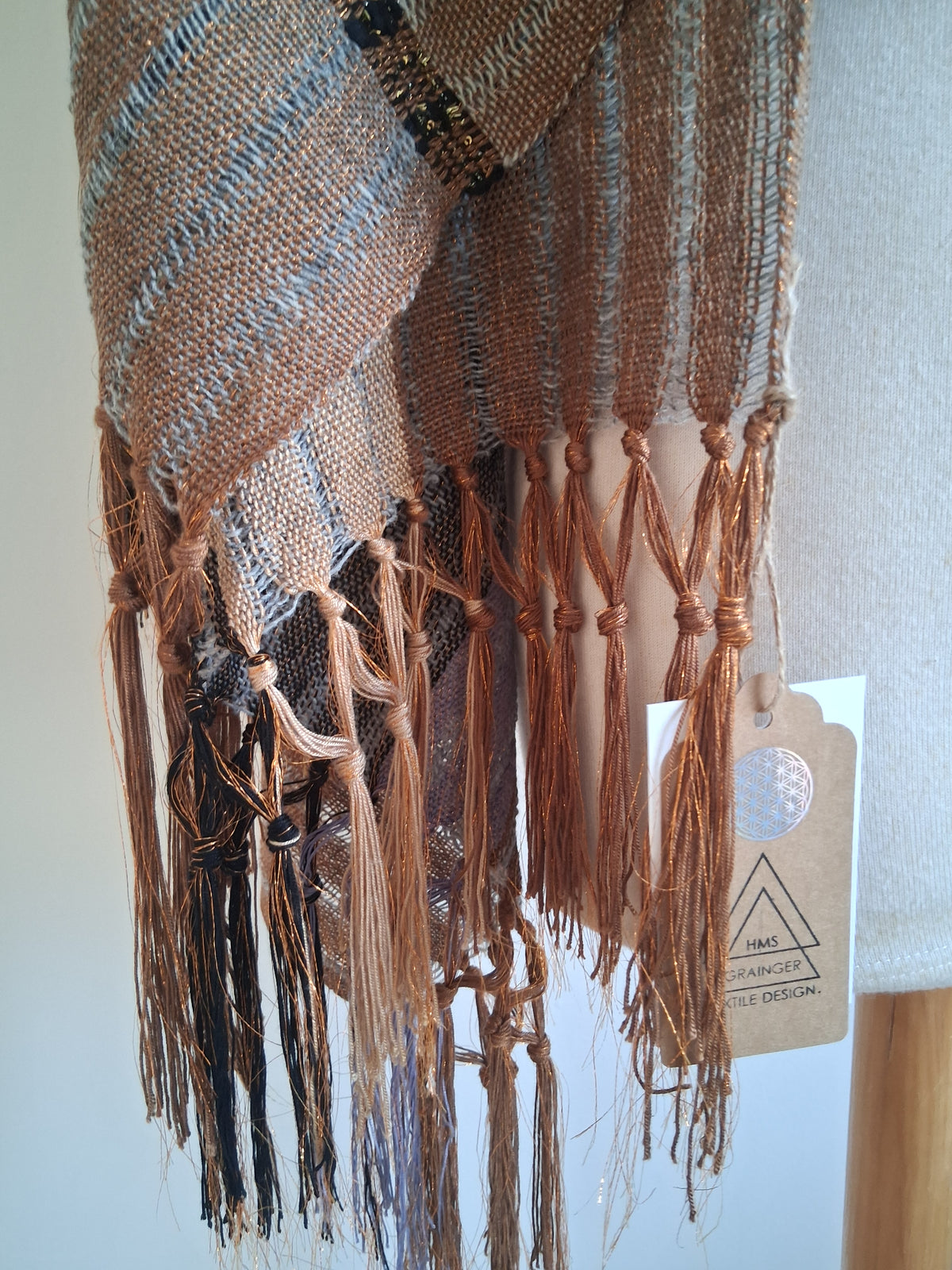 Caramel Violet Golden Pashmina
