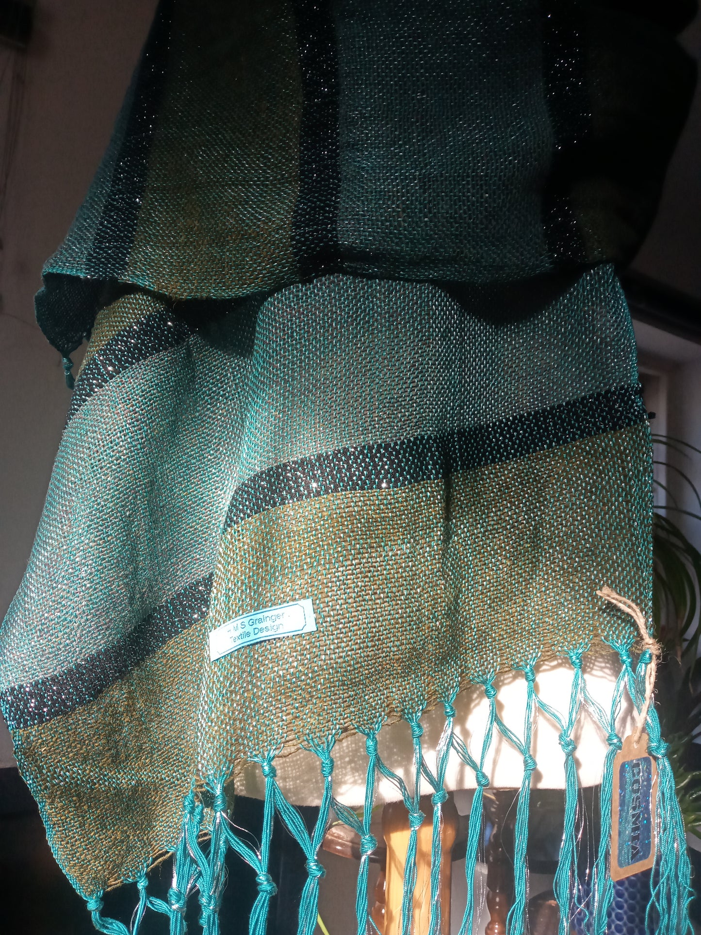 Donegal Cosmia Teal Silver Wrap
